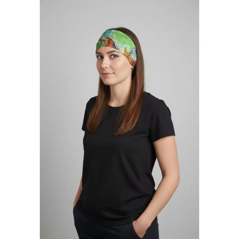 Bloodroot With Blood Simone Active Headband (Preorder) |Gothic Hair Wrap